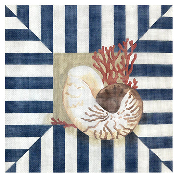 Shell/Coral Square/Stripes