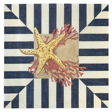 Starfish/Coral Square/Stripes